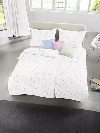 FLEURESSE | Satin Bettwäsche Alt Wien 70x90cm/140x200cm Weiss/Blumen | 